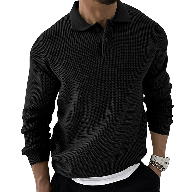 Men's simple and fashionable slim long-sleeved knitted sweater