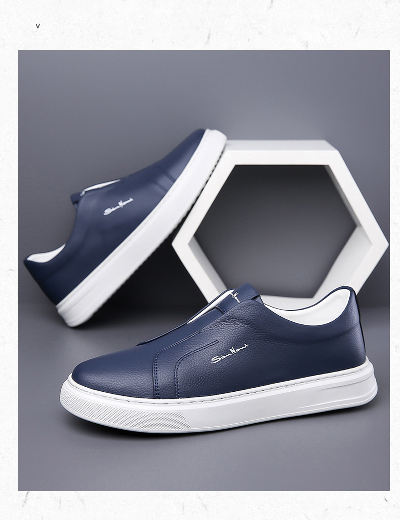 Men's casual soft-soled rubber comfortable breathable non-slip leather shoes