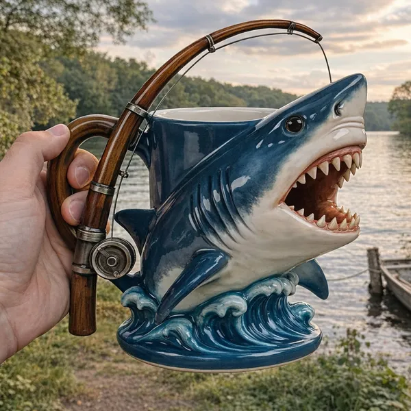 Shark Mug - For Anglers and Anyone Chasing Their Biggest Catch