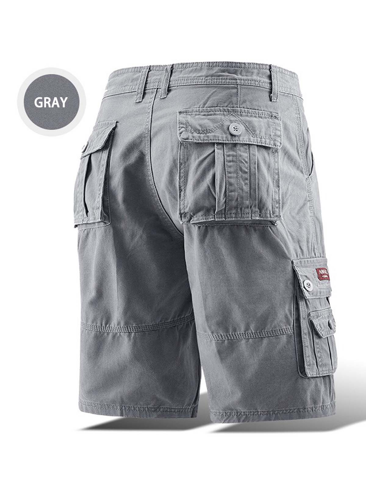 100% Cotton Basic Multi-Pocket Cargo Shorts