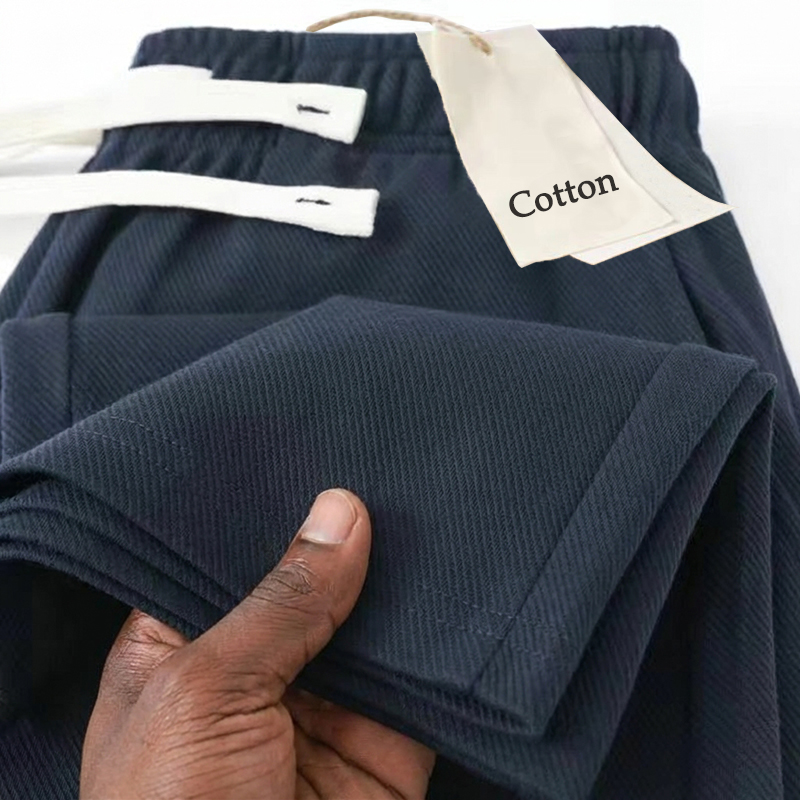 Men's Solid Color 300G Twill Cotton Sporty Casual Pants