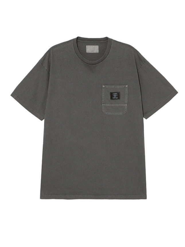 Men's Crew Neck Pocket Embroidered Logo Short-Sleeve T-Shirt