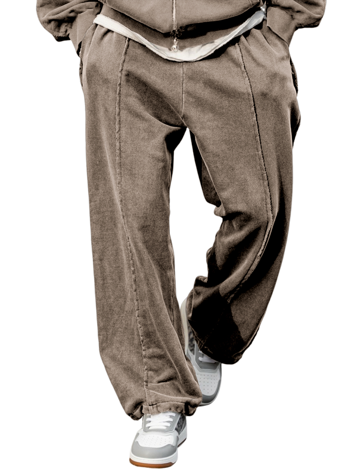 Men's Stylish Split Line Design Everyday Trousers