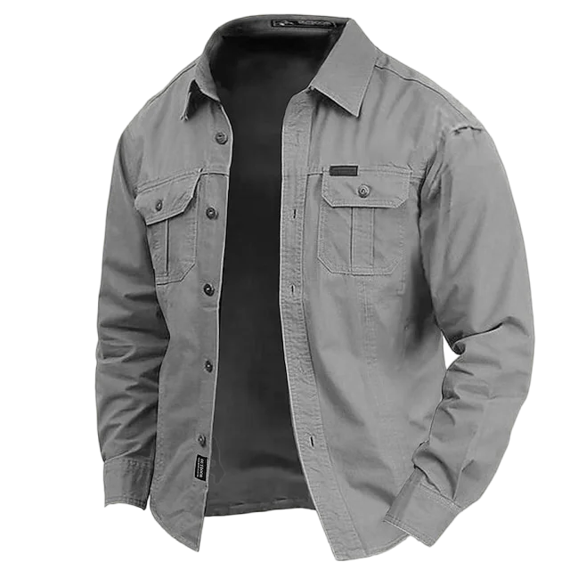 Cow Pattern Casual Men's Work Shirt Long Sleeve