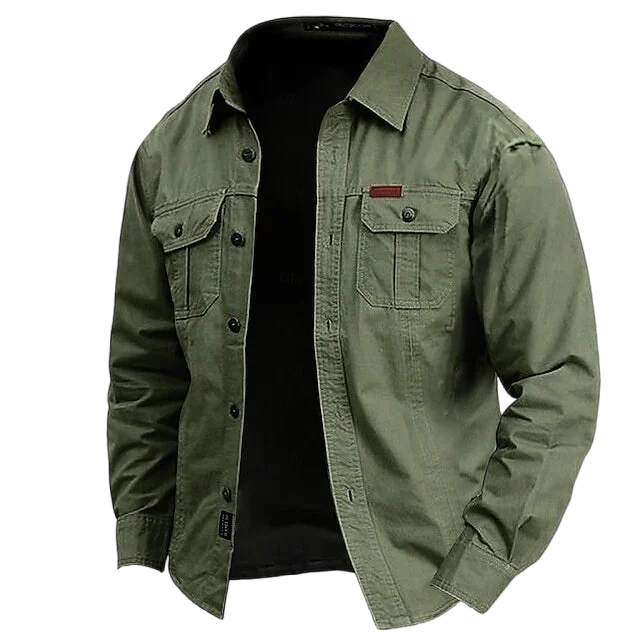 Cow Pattern Casual Men's Work Shirt Long Sleeve