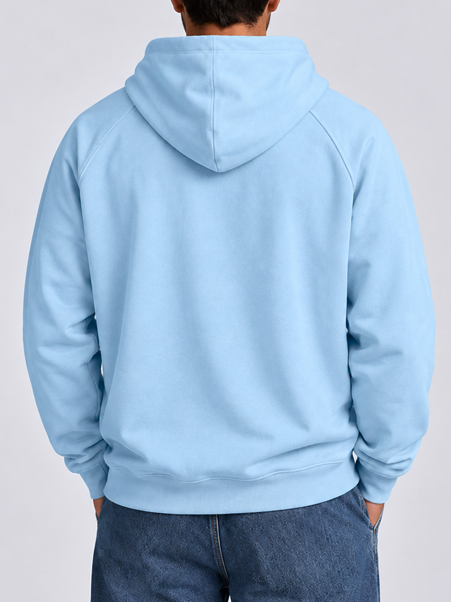 Men's Raglan-Sleeve Hooded Sweatshirt with Pockets