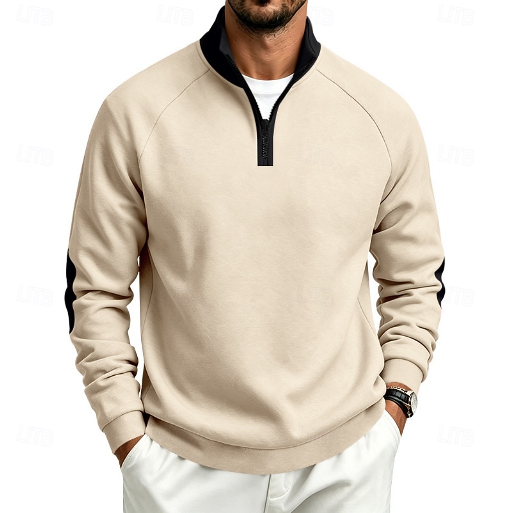 Men's Quarter Zip Daily Sports & Outdoor Fleece Sweatshirt