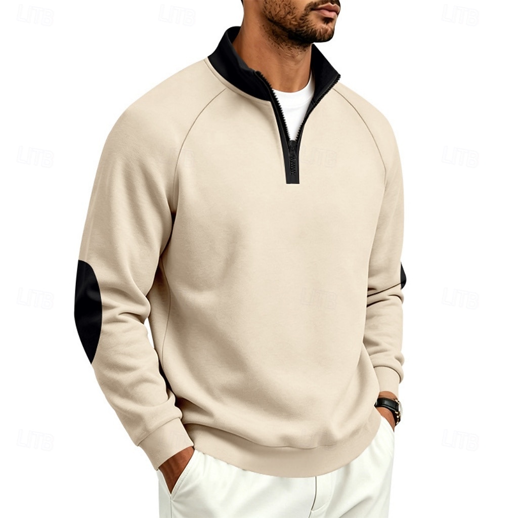 Men's Quarter Zip Daily Sports & Outdoor Fleece Sweatshirt