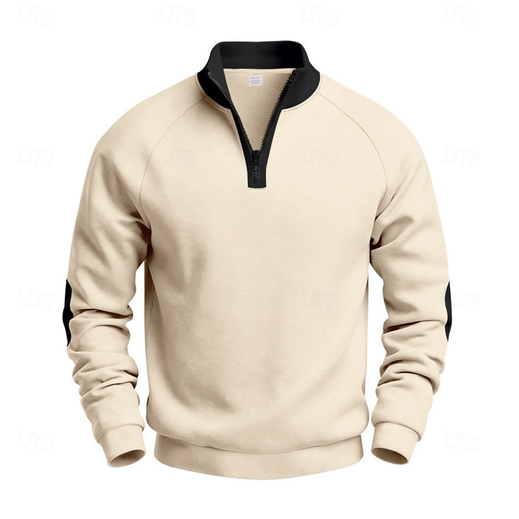 Men's Quarter Zip Daily Sports & Outdoor Fleece Sweatshirt