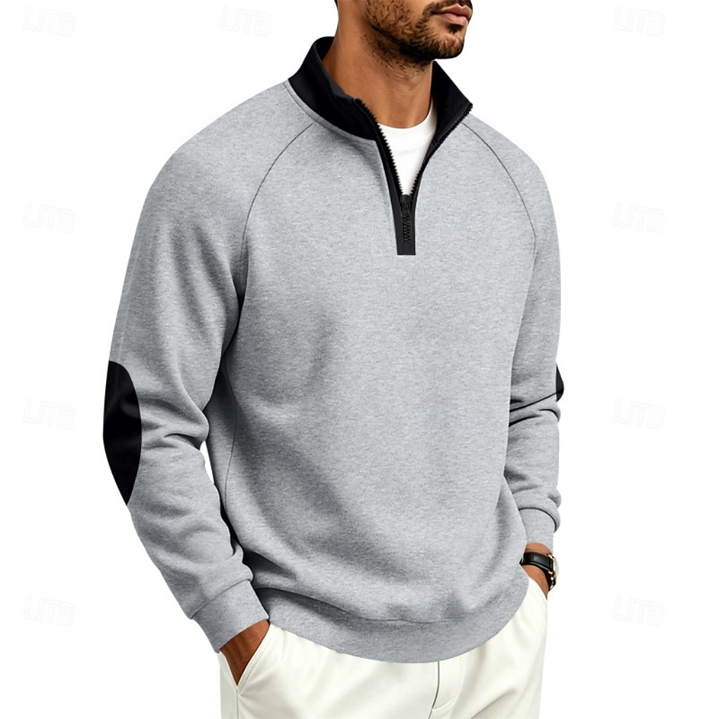 Men's Quarter Zip Daily Sports & Outdoor Fleece Sweatshirt