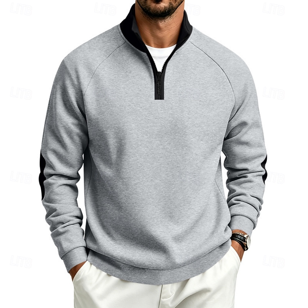 Men's Quarter Zip Daily Sports & Outdoor Fleece Sweatshirt