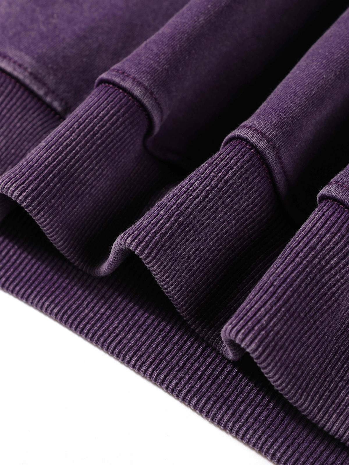 Men's Retro Cotton Hooded Distressed Washed Solid Color Sweatshirt