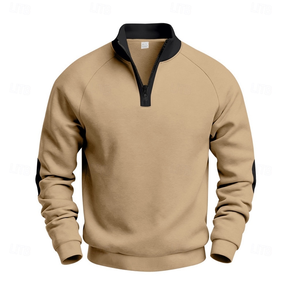 Men's Quarter Zip Daily Sports & Outdoor Fleece Sweatshirt