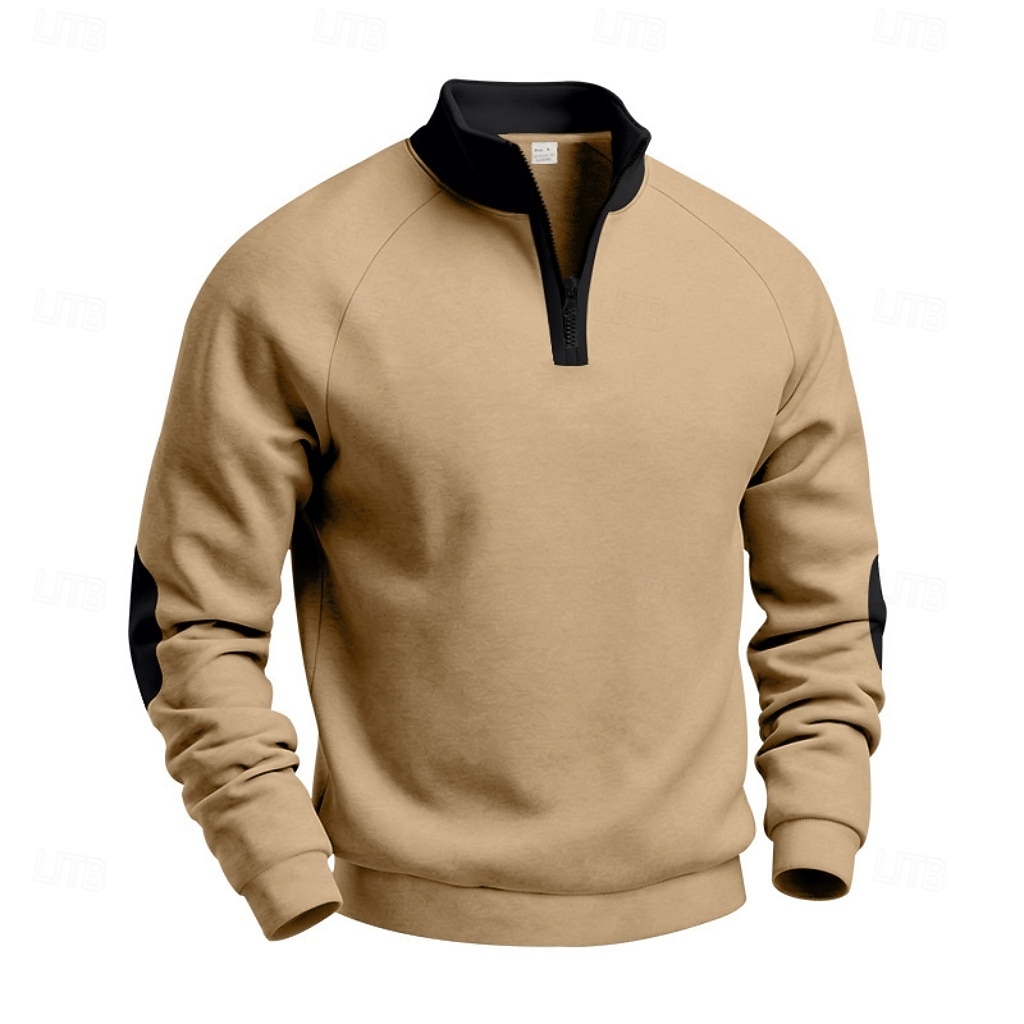 Men's Quarter Zip Daily Sports & Outdoor Fleece Sweatshirt