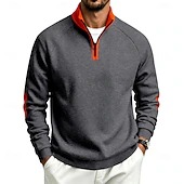 Men's Quarter Zip Daily Sports & Outdoor Fleece Sweatshirt