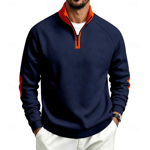Men's Quarter Zip Daily Sports & Outdoor Fleece Sweatshirt
