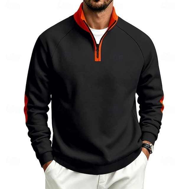 Men's Quarter Zip Daily Sports & Outdoor Fleece Sweatshirt