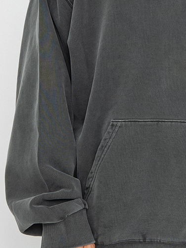 Men's 100% Cotton Washed, Distressed, Vintage Casual Logo Hooded Sweatshirt