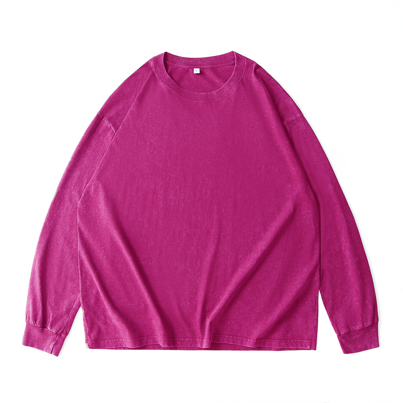 Men's Washed Long-Sleeve T-Shirt, Retro Loose Fit, Versatile Base Layer Top