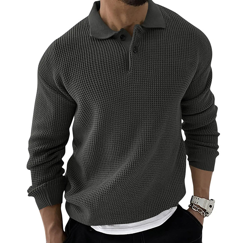 Men's simple and fashionable slim long-sleeved knitted sweater
