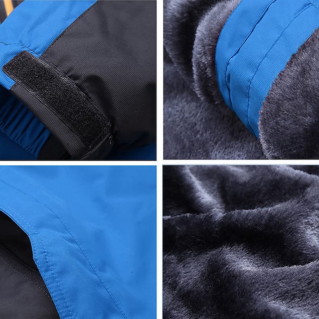 Men's Winter Outdoor Warm Fleece Lined Waterproof Windproof Jacket
