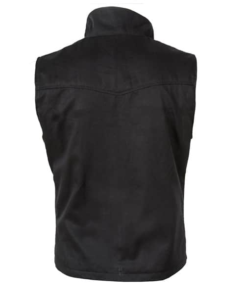 Yellow Stone John Dutton Vest TV Series Black Wool Vest