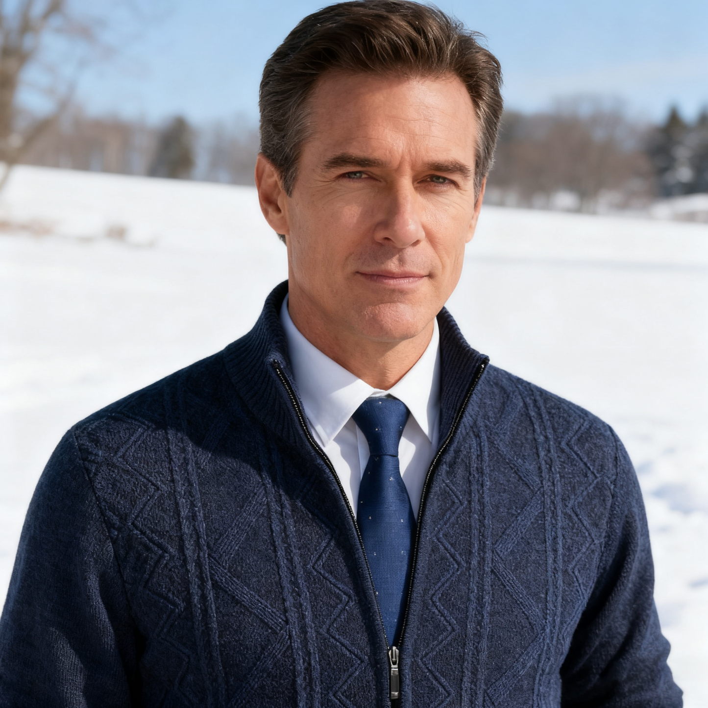 Men'S Knitted Top Slim High Neck Long Sleeve Sweater Cardigan Warm Coat Cardigan Mens Sweater Fall