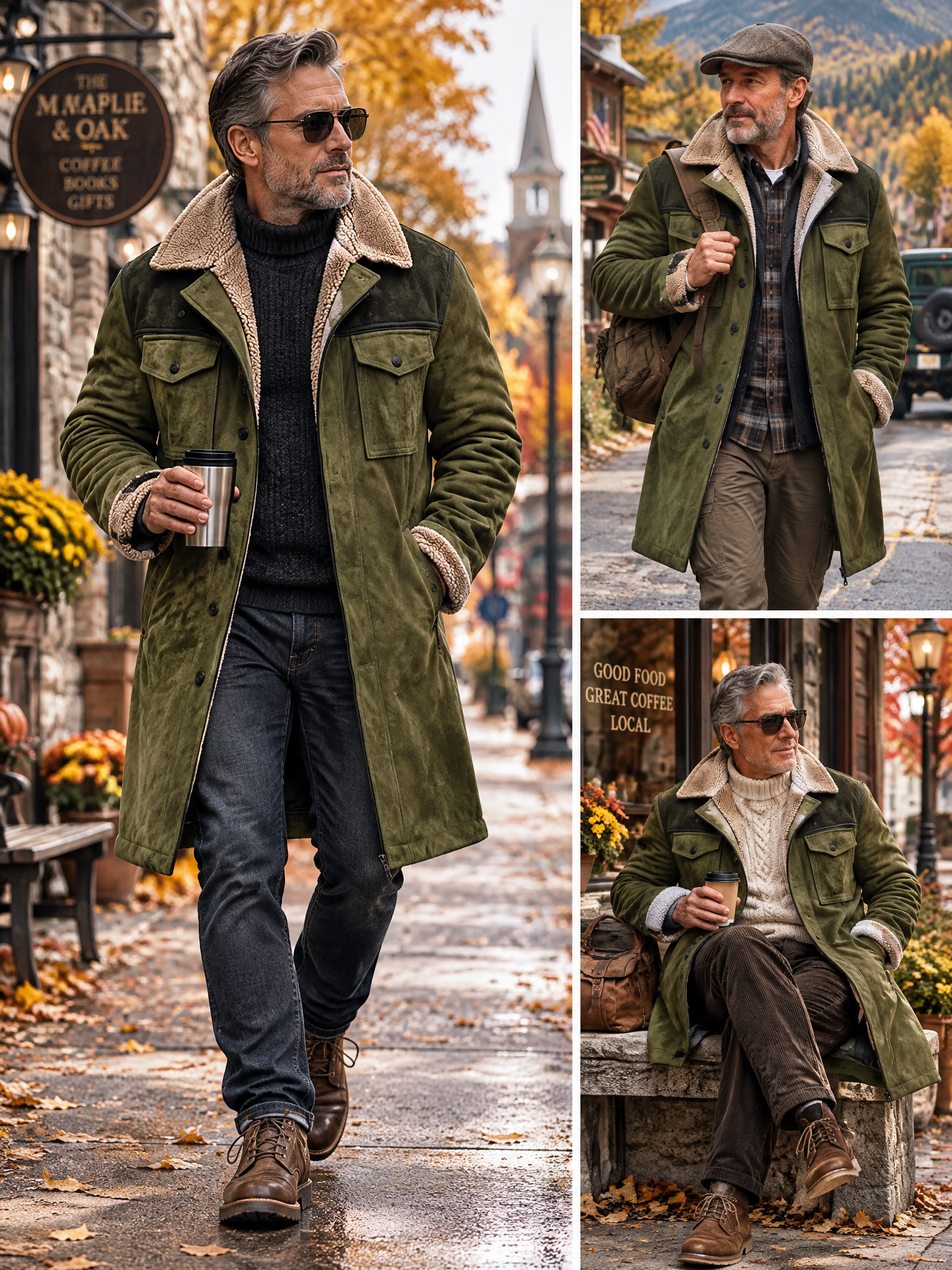 Yellowstone Collection Men's Premium Suede Lamb Fleece Jacket - Harroom Edition