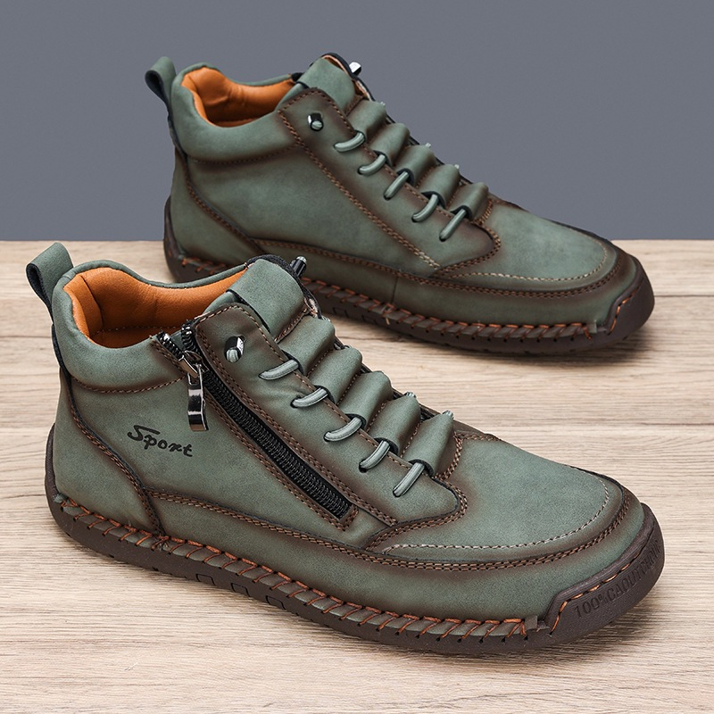 [Copy]Bottes décontractées en cuir pour hommes – Confortables pour la marche et la conduite (‑70% Offre Limitée)