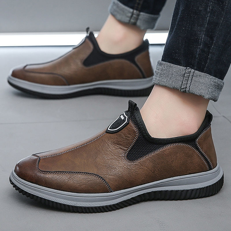 ⏰ Last Day 50% Off! - Men's Genuine Leather Hand-Stitched Outdoor Casual Shoes