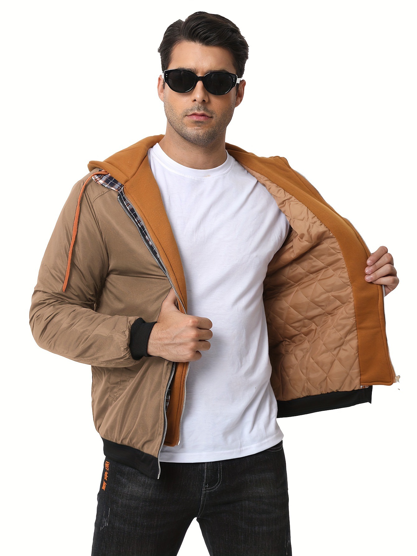 Men Can’t Resist These Workwear-Style Hooded Jackets with Plaid Lining