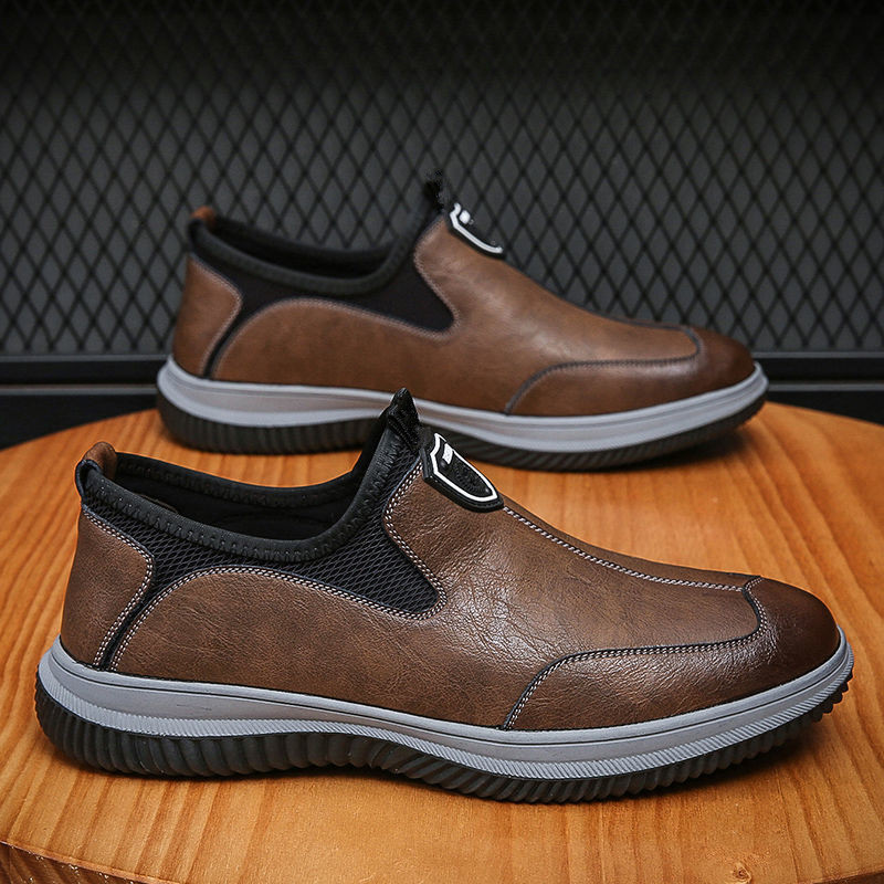 ⏰ Last Day 50% Off! - Men's Genuine Leather Hand-Stitched Outdoor Casual Shoes