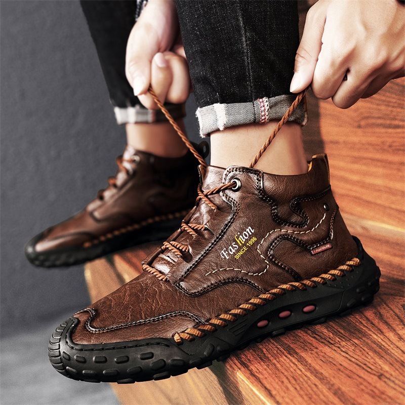 [Copy]⏰Promotion - 70% OFF🔥 Harroom®Men's Handmade Genuine Leather No-glue Orthopedic Boots