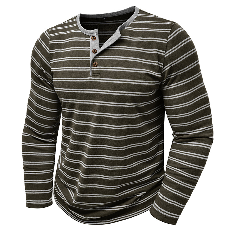 [Copy]Clearance sale 70% off - Men's Fashion Retro Washed Distressed Cotton Lapel Long Sleeve Polo Shirt