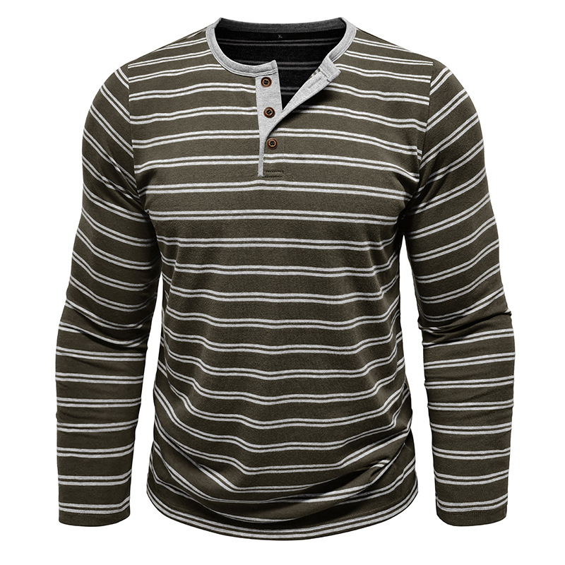 [Copy]Clearance sale 70% off - Men's Fashion Retro Washed Distressed Cotton Lapel Long Sleeve Polo Shirt