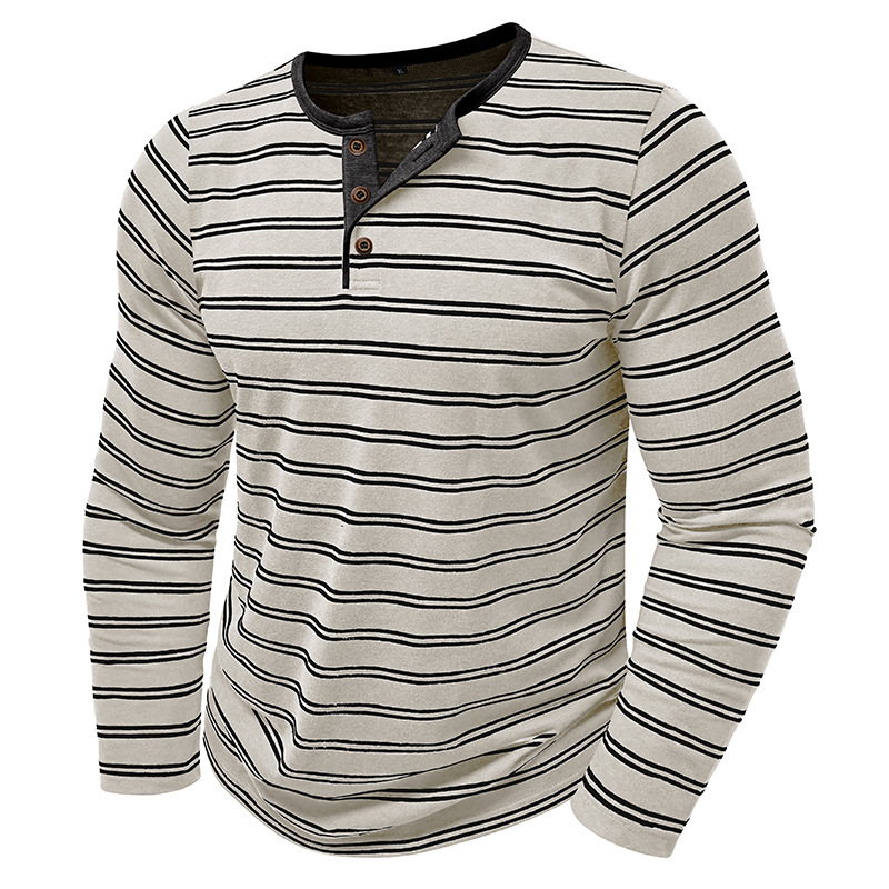 [Copy]Clearance sale 70% off - Men's Fashion Retro Washed Distressed Cotton Lapel Long Sleeve Polo Shirt