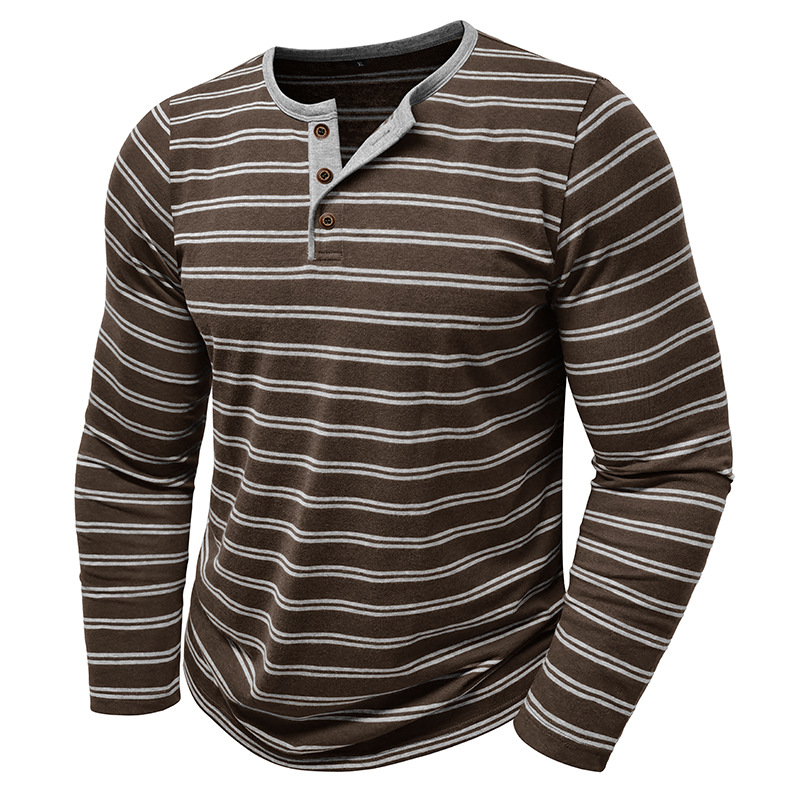 [Copy]Clearance sale 70% off - Men's Fashion Retro Washed Distressed Cotton Lapel Long Sleeve Polo Shirt
