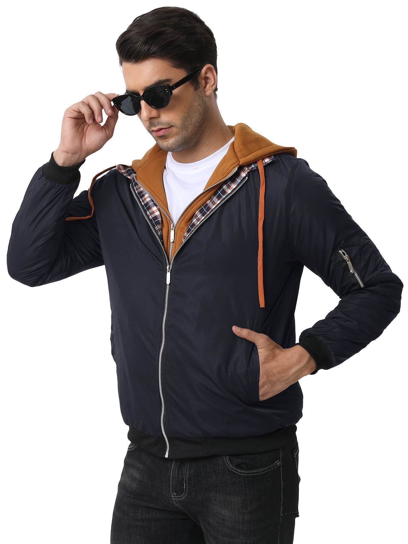 Men Can’t Resist These Workwear-Style Hooded Jackets with Plaid Lining