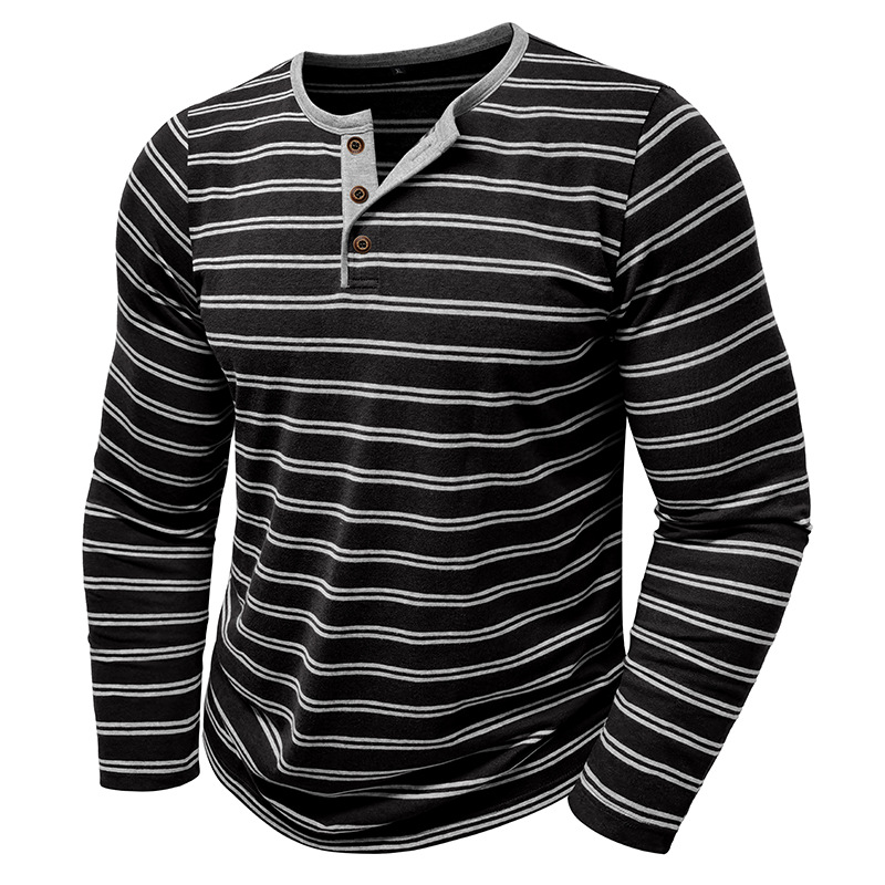 [Copy]Clearance sale 70% off - Men's Fashion Retro Washed Distressed Cotton Lapel Long Sleeve Polo Shirt