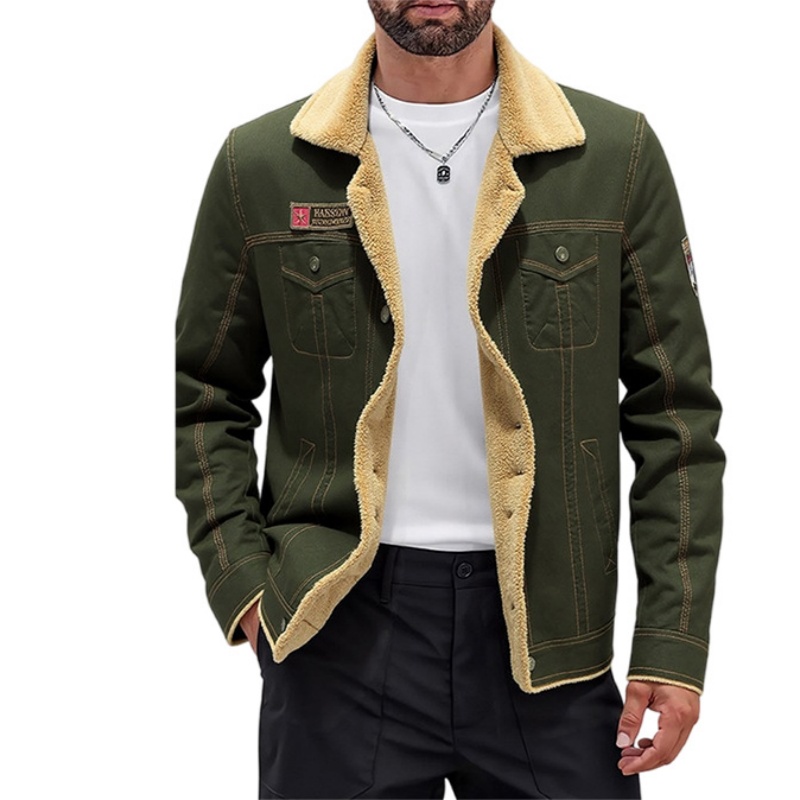 🔥Hot-selling men's handmade lambswool work jacket for winter!