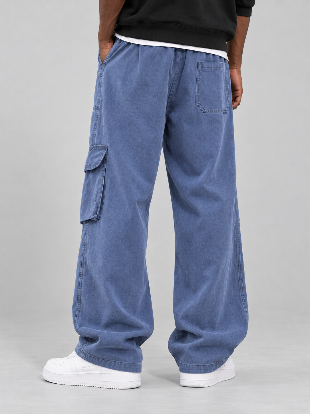 Men's Washed Cotton Cargo Pants – Relaxed Fit, Everyday Comfort