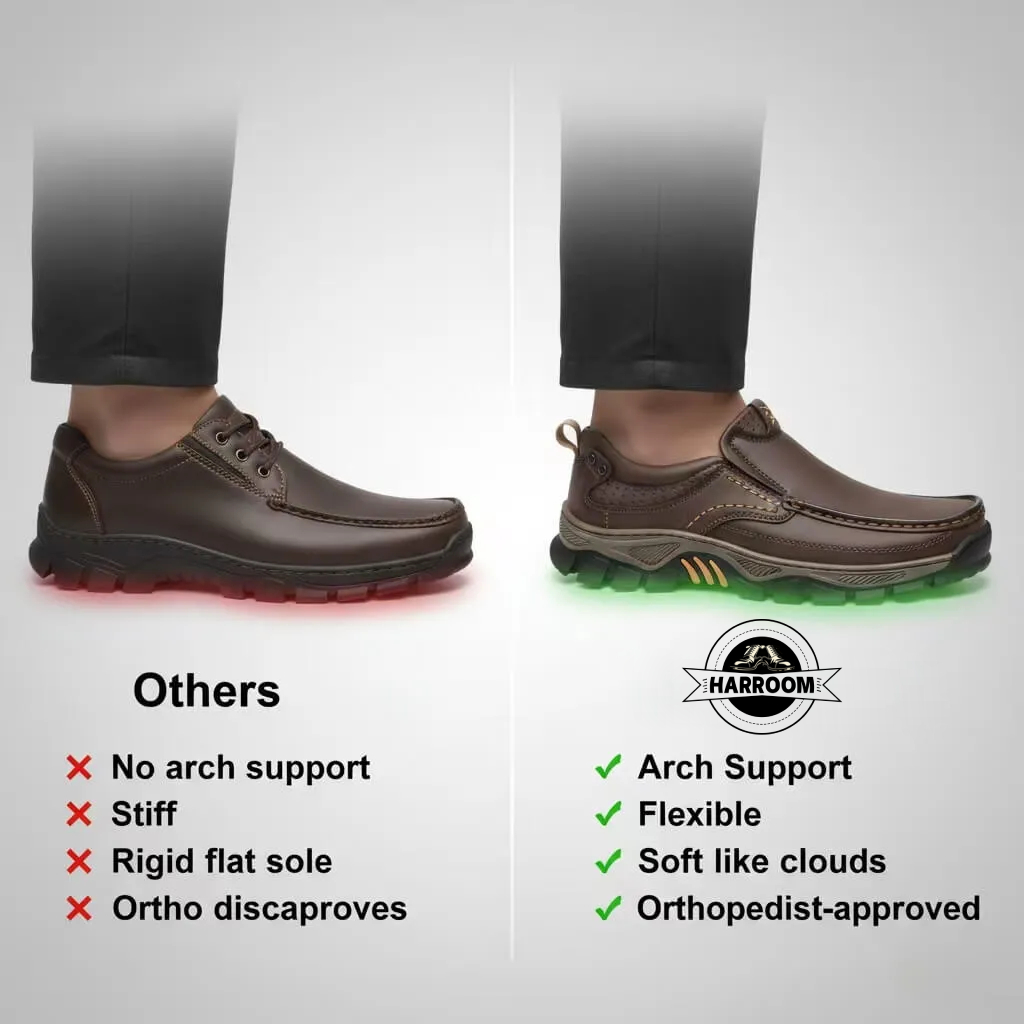 ⏰Promotion 50% OFF - Men's Orthopedic Comfortable Casual Genuine Leather Slip On Loafers