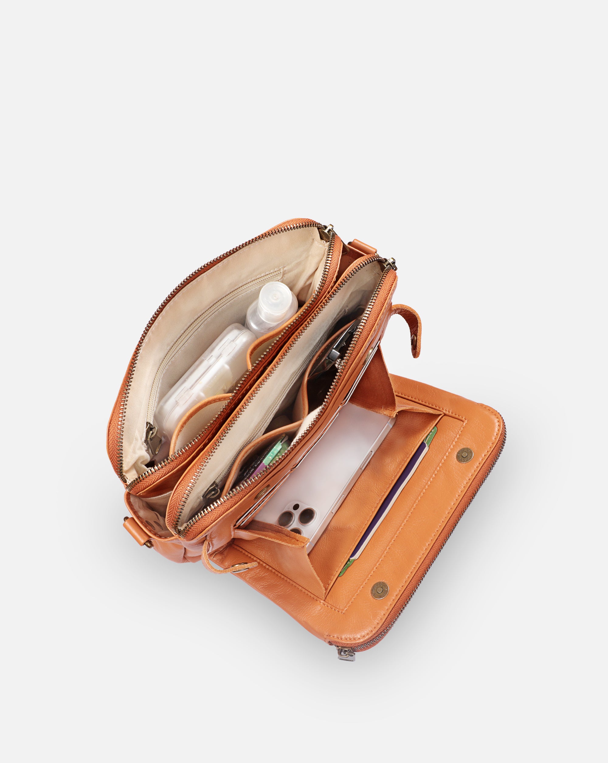 The Bali Multi-Layer Genuine Leather Convertible Bag
