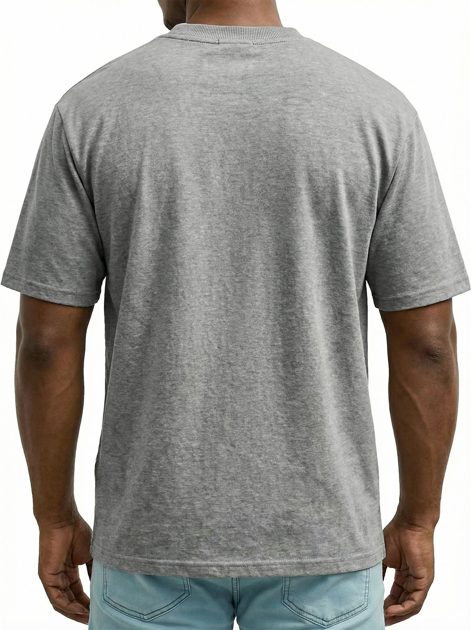 Men's Crew Neck Simple Raglan Design Casual Short Sleeve T-Shirt