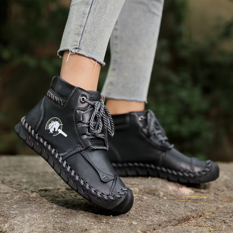 Men's Outdoor Orthopedic Casual Leather Boots - Comfortable for Walking & Driving