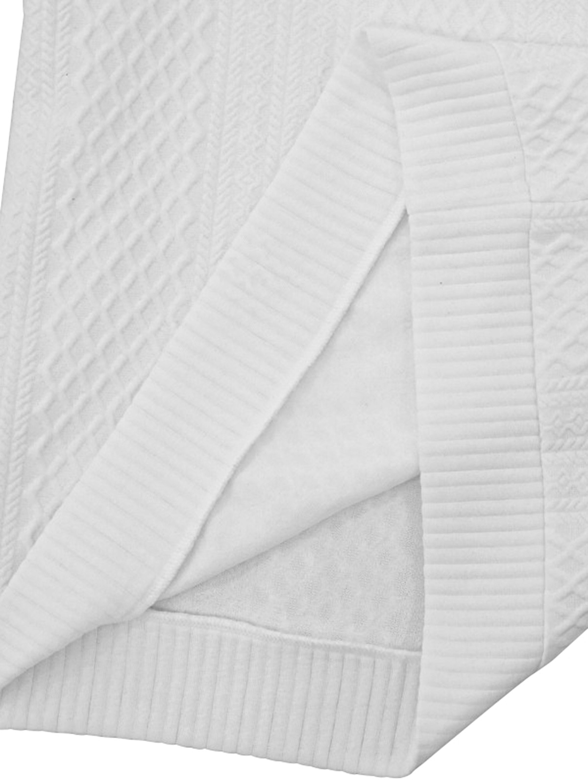 Autumn And Winter Jacquard Slim-fit Stand-collar Long-sleeved Pullover Sweatshirt