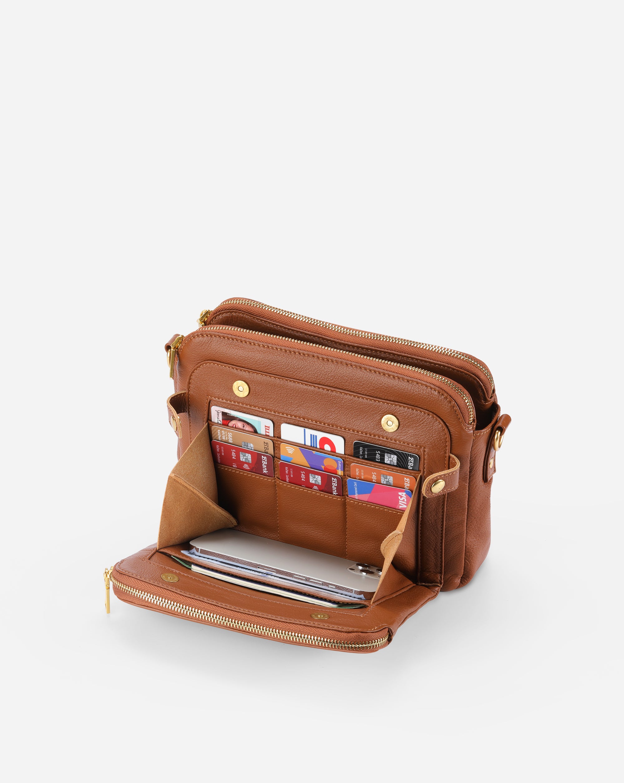 The Bali Multi-Layer Genuine Leather Convertible Bag