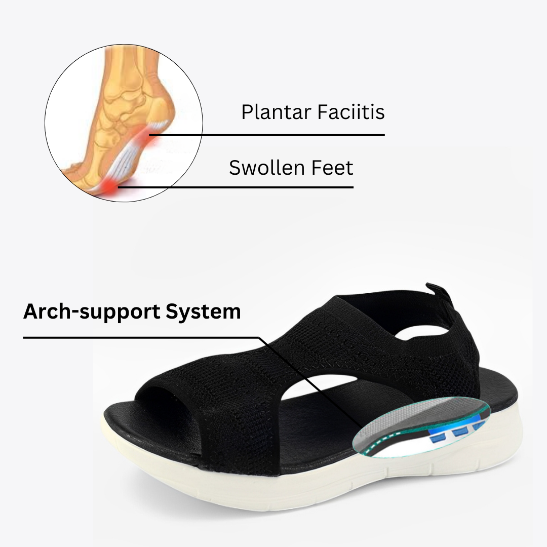 CMF Women Orthopedic Sandals Breathable Arch-support Open-toe Mesh Leisure Summer