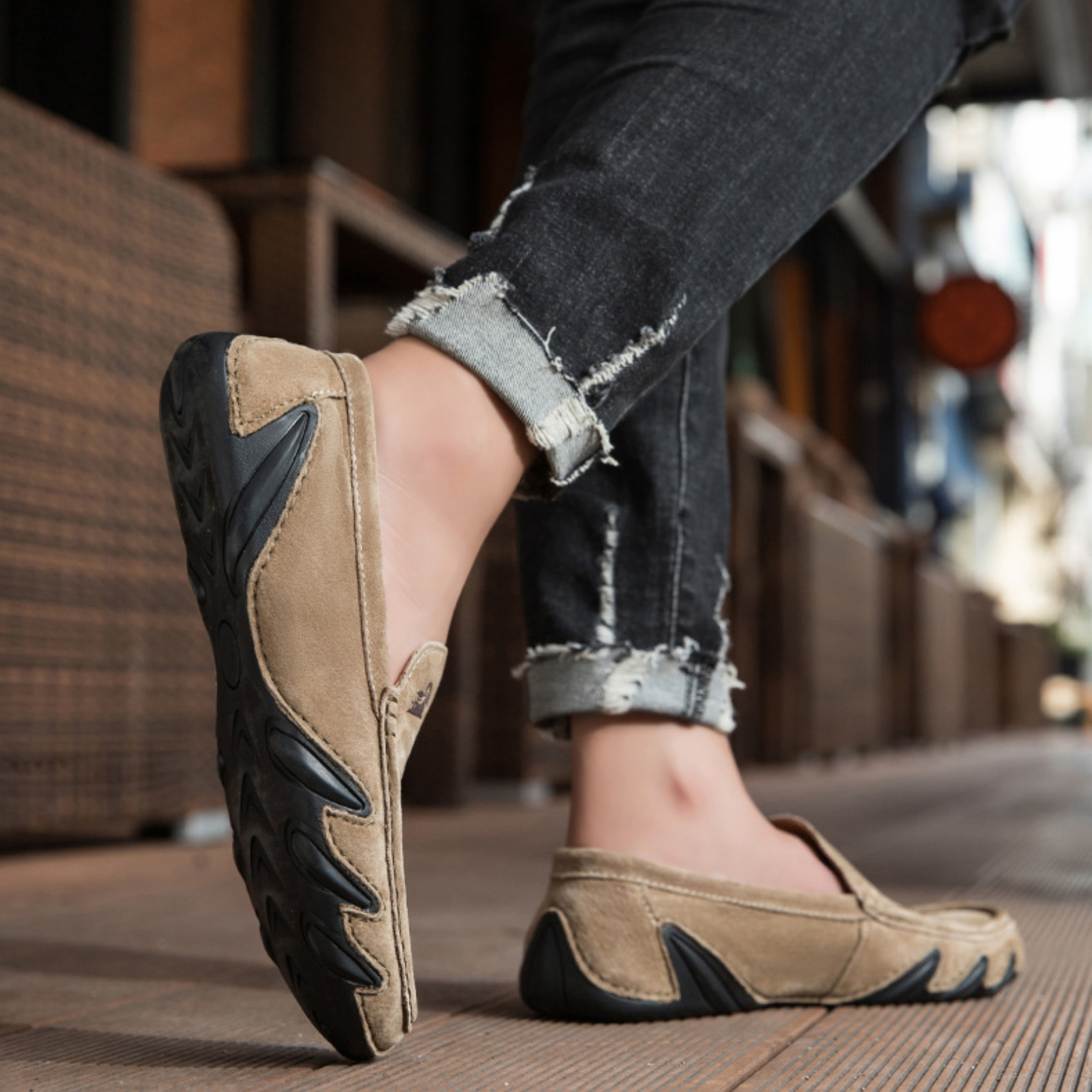 Men wearing MIVIOO slip-on loafers