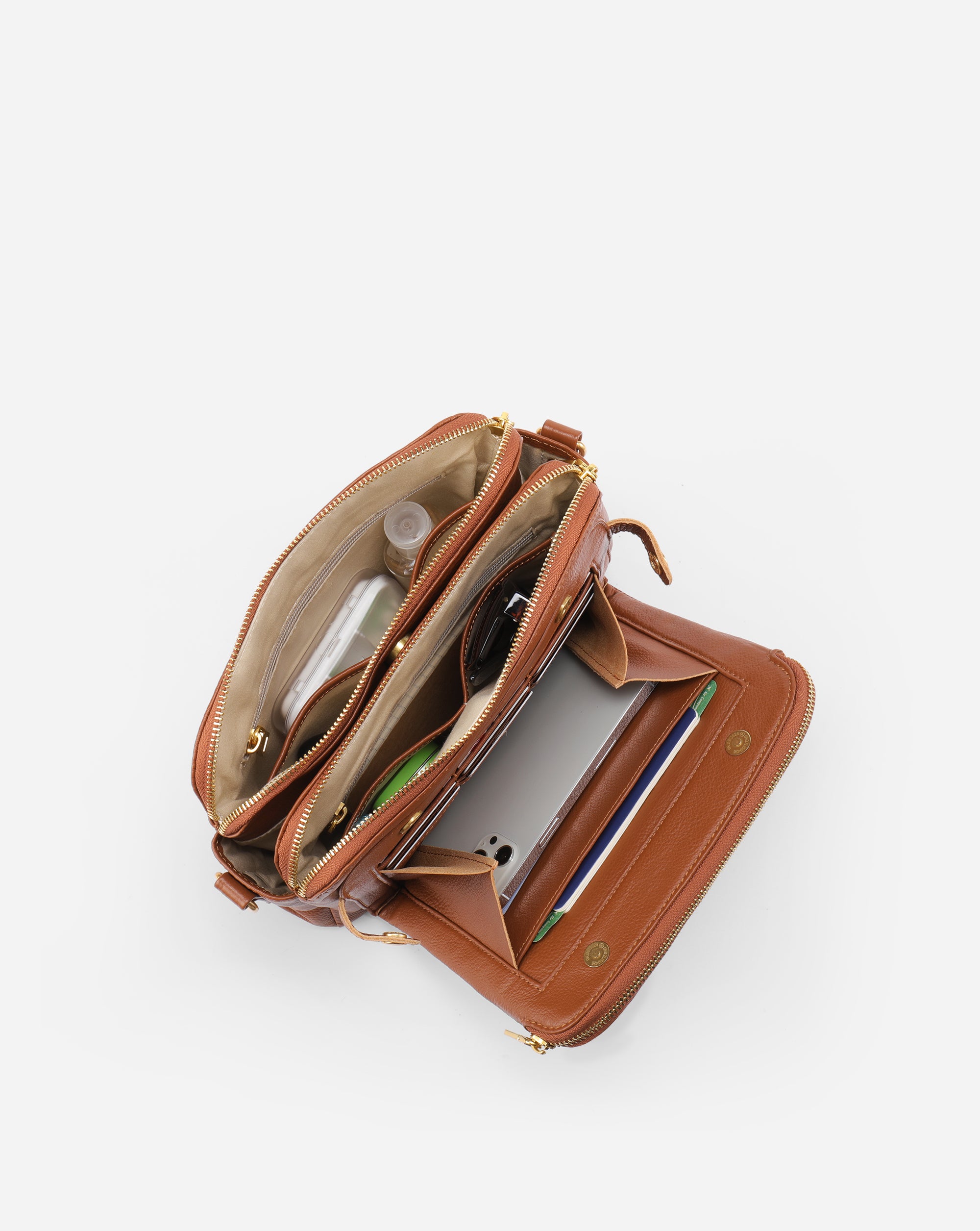 The Bali Multi-Layer Genuine Leather Convertible Bag